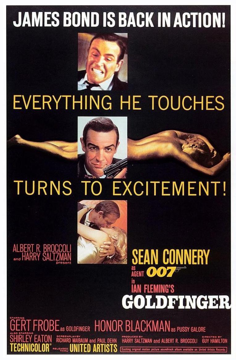 Goldfinger Sean Connery Honor Blackman Šon Koneri Honor Blekmen James Bond Džejms Bond 007 Pussy Galore