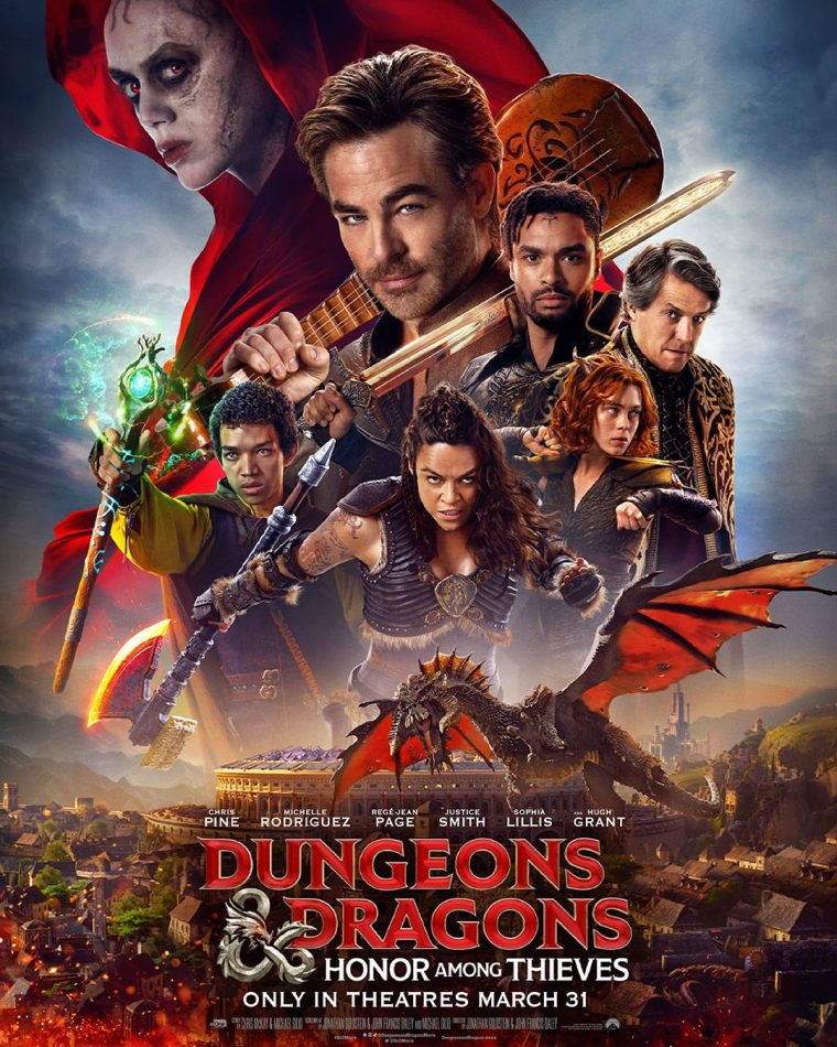 Dungeons & Dragons: Honor Among Thieves Chris Pine Michelle Rodriguez Lagumi i Zmajevi Forgotten Realms DnD 2023